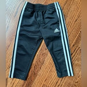 Adidas Kids Black Sweatpants with White Accents - Size 2t